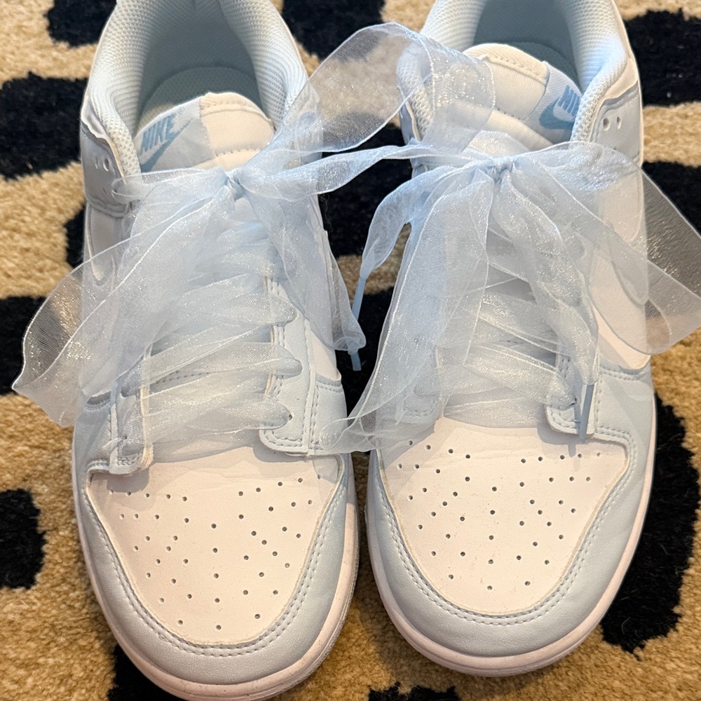 Nike Women's Sneakers - Light Blue and White
